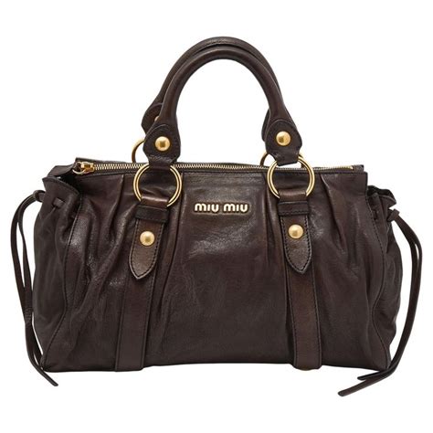 miu miu brown leather grab bag|miu michael bags for women.